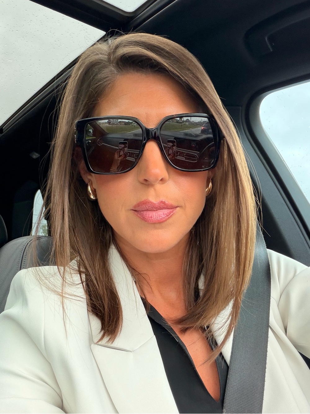 Saint Laurent Tortoiseshell Brown Square Sunglasses with Gold YSL Logo - Picture 3 of 12